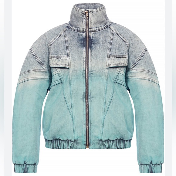 Stella McCartney Jackets & Blazers - Stella McCartney Denim Ombre Bomber Jacket